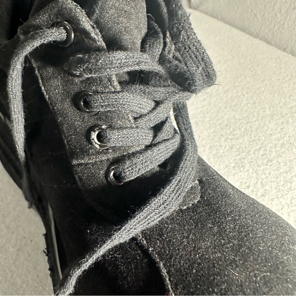 Demonia Platform Sneakers Tempo-08 Vegan Suede Goth Punk Rave Black 6-6.5 -READ - Picture 14 of 14